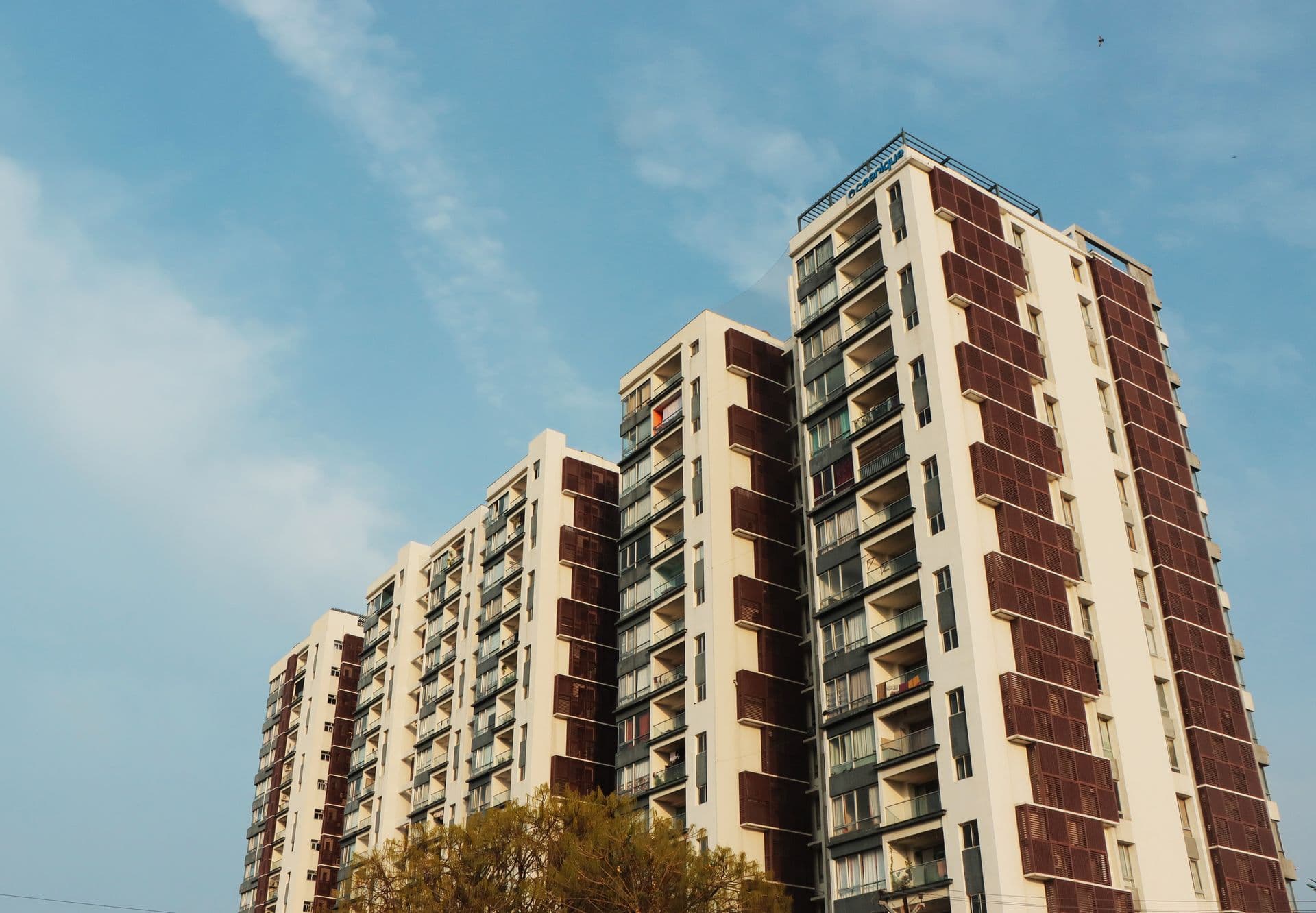 Skyline Gardens residential apartment towers in Surat, Gujarat, marketed by GETCLICK